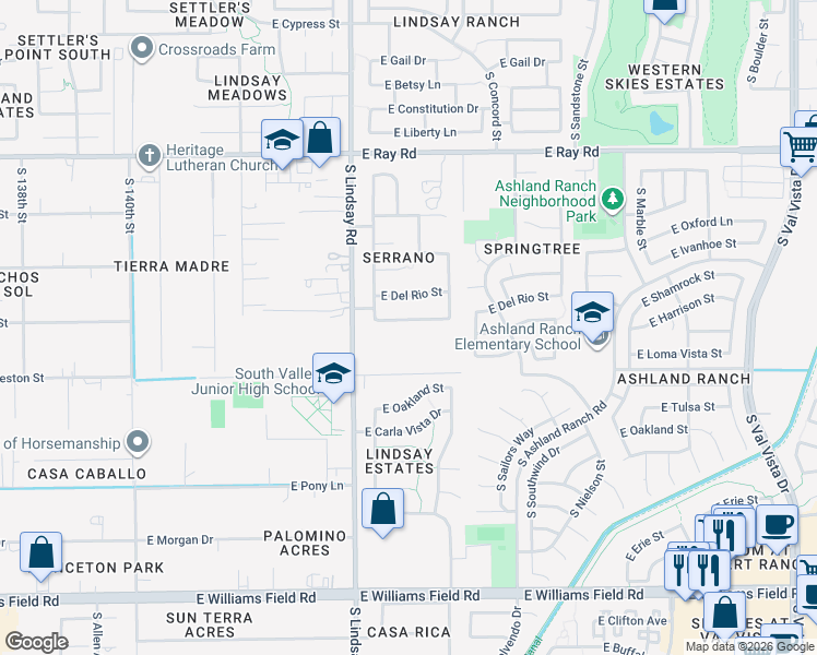 map of restaurants, bars, coffee shops, grocery stores, and more near 879 East Loma Vista Street in Gilbert