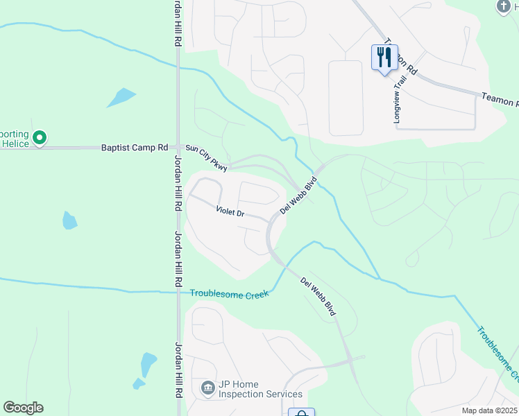 map of restaurants, bars, coffee shops, grocery stores, and more near 114 Dahlia Drive in Griffin
