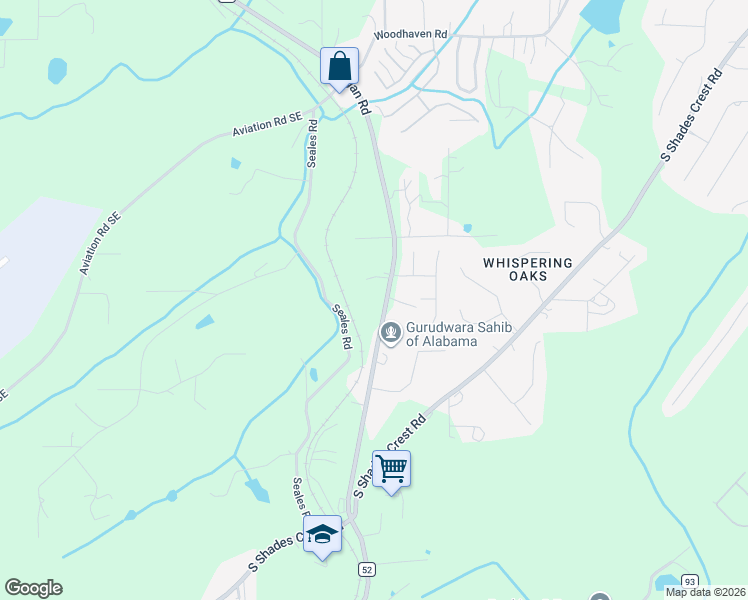 map of restaurants, bars, coffee shops, grocery stores, and more near 3318 Morgan Road in Bessemer