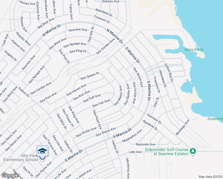 map of restaurants, bars, coffee shops, grocery stores, and more near 2595 Sea Fair Avenue in Thermal