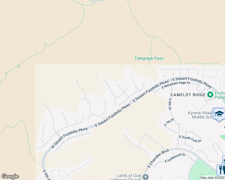 map of restaurants, bars, coffee shops, grocery stores, and more near 14239 South 2nd Street in Phoenix