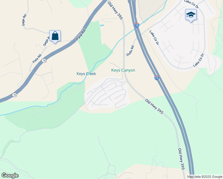 map of restaurants, bars, coffee shops, grocery stores, and more near 500-2 West Fallbrook Street in Fallbrook