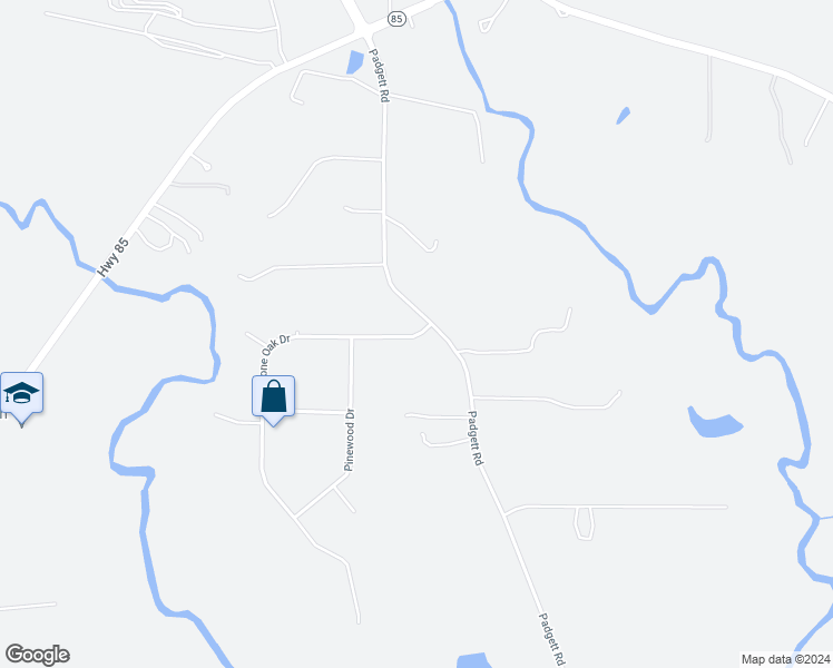 map of restaurants, bars, coffee shops, grocery stores, and more near 310 Lone Oak Drive in Senoia