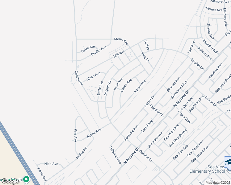 map of restaurants, bars, coffee shops, grocery stores, and more near 2610 Dana Avenue in Thermal
