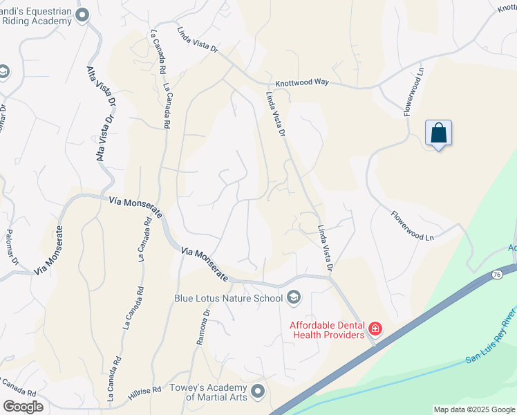map of restaurants, bars, coffee shops, grocery stores, and more near 2008 Kristi Court in Fallbrook