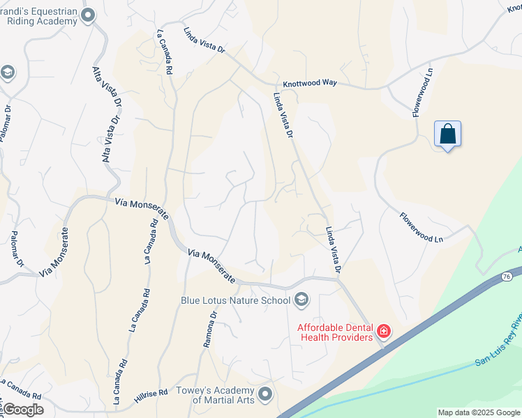 map of restaurants, bars, coffee shops, grocery stores, and more near 2008 Kristi Court in Fallbrook