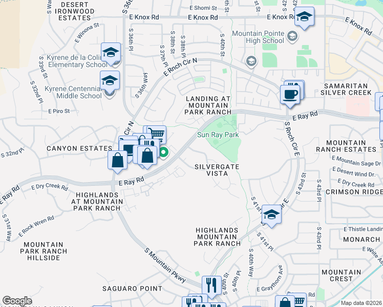 map of restaurants, bars, coffee shops, grocery stores, and more near in Phoenix