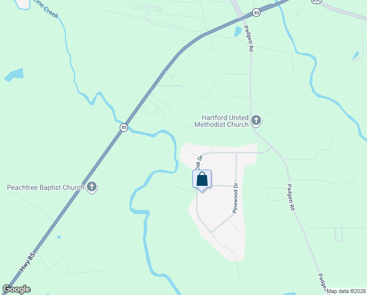 map of restaurants, bars, coffee shops, grocery stores, and more near 130 Redbud Court in Senoia