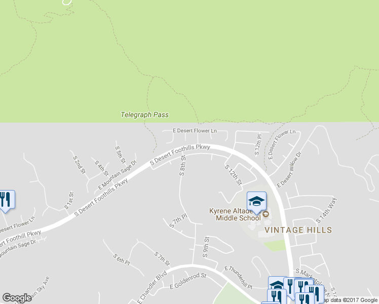 map of restaurants, bars, coffee shops, grocery stores, and more near 814 East Mountain Sage Drive in Phoenix