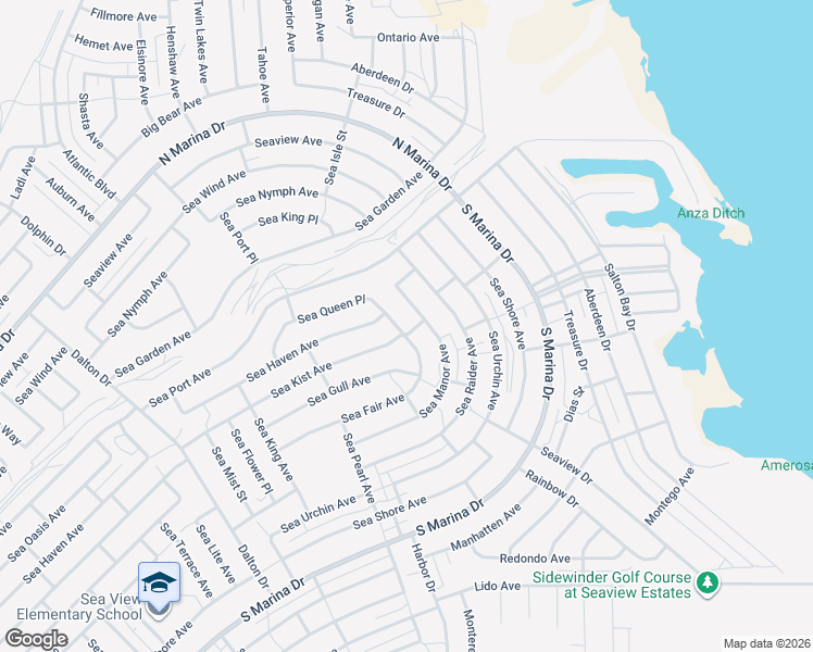 map of restaurants, bars, coffee shops, grocery stores, and more near 2612 Sea Fair Avenue in Thermal