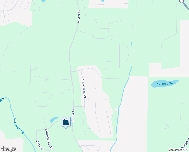 map of restaurants, bars, coffee shops, grocery stores, and more near 710 Grove Pointe Circle in Locust Grove