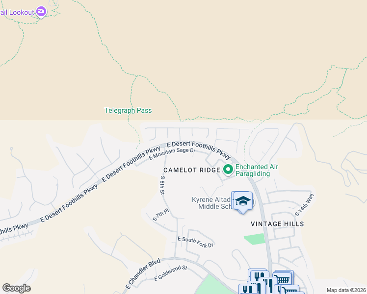 map of restaurants, bars, coffee shops, grocery stores, and more near 926 East Mountain Sage Drive in Phoenix