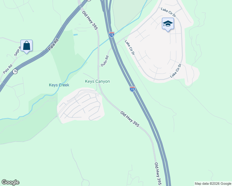 map of restaurants, bars, coffee shops, grocery stores, and more near 4687 Dulin Road in Fallbrook