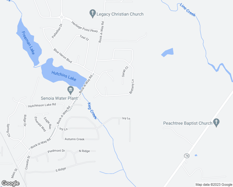 map of restaurants, bars, coffee shops, grocery stores, and more near 141 Brittany Lane in Senoia
