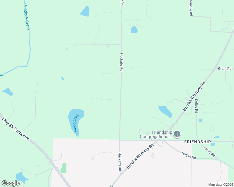 map of restaurants, bars, coffee shops, grocery stores, and more near 285 Huckaby Road in Brooks