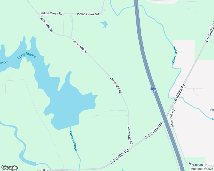map of restaurants, bars, coffee shops, grocery stores, and more near 2736 Lester Mill Road in Locust Grove