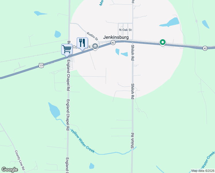 map of restaurants, bars, coffee shops, grocery stores, and more near 201 Country Meadows Circle in Jenkinsburg