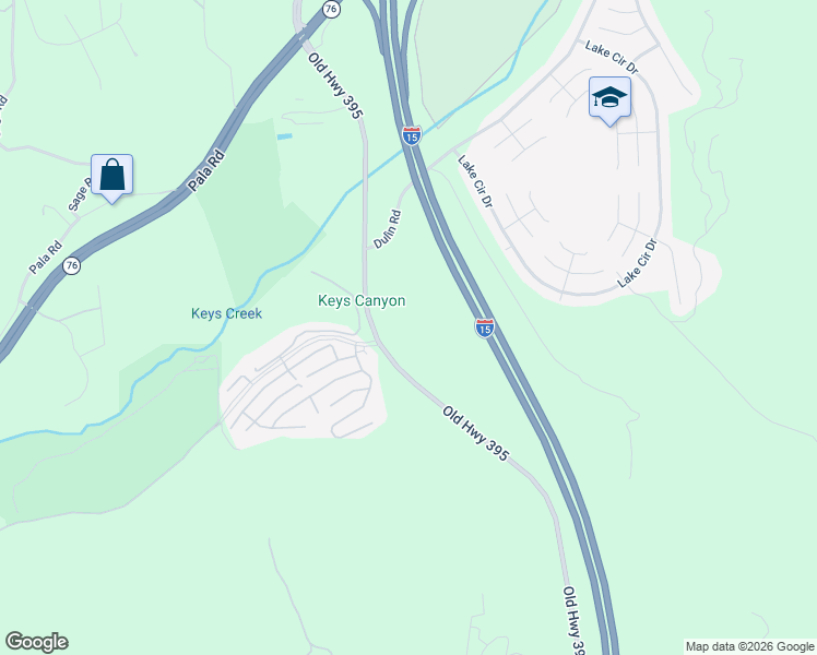 map of restaurants, bars, coffee shops, grocery stores, and more near 4687 Dulin Road in Fallbrook