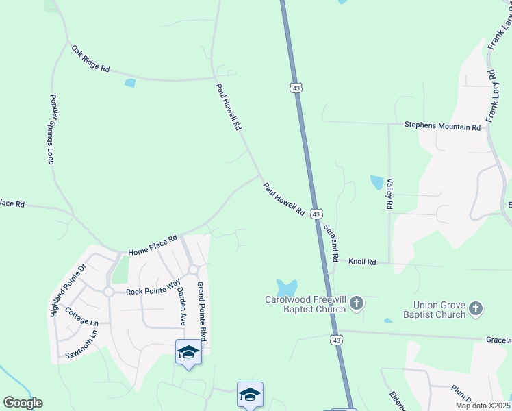 map of restaurants, bars, coffee shops, grocery stores, and more near 14155 Paul Howell Road in Northport