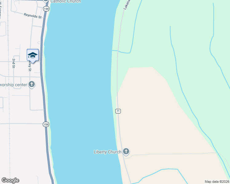 map of restaurants, bars, coffee shops, grocery stores, and more near 1760 Lakehall Road in Lake Village