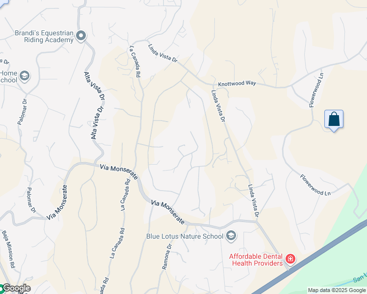 map of restaurants, bars, coffee shops, grocery stores, and more near 3917 Wendi Court in Fallbrook