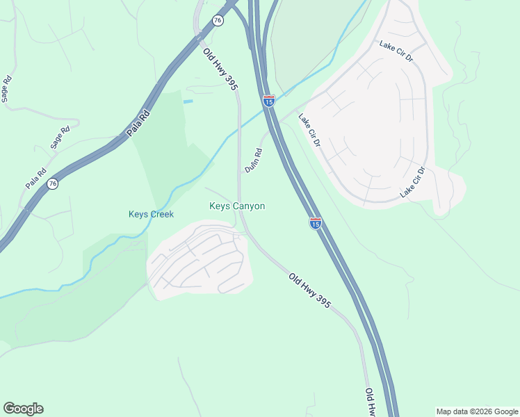 map of restaurants, bars, coffee shops, grocery stores, and more near Old Highway 395 in Fallbrook