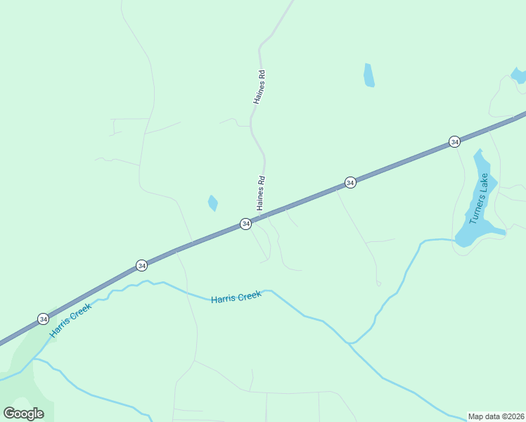 map of restaurants, bars, coffee shops, grocery stores, and more near 17345 Georgia 34 in Franklin