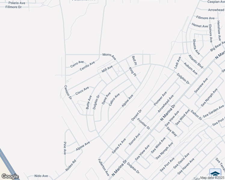 map of restaurants, bars, coffee shops, grocery stores, and more near Dana Avenue in Salton City