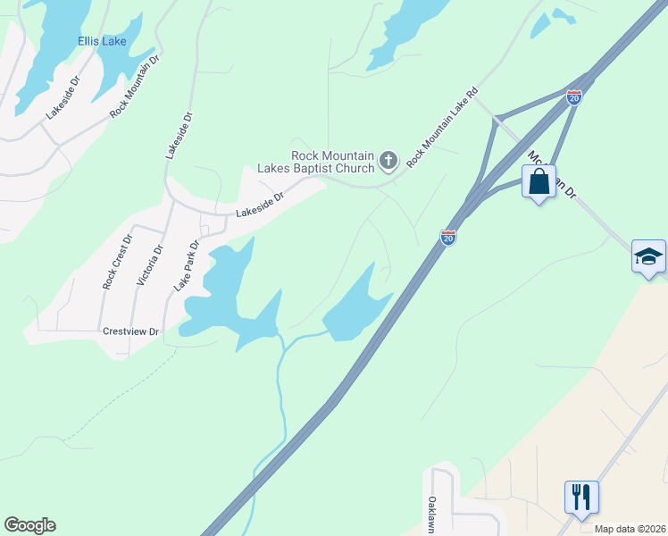 map of restaurants, bars, coffee shops, grocery stores, and more near 1020 Coleman Drive in McCalla