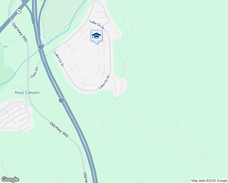 map of restaurants, bars, coffee shops, grocery stores, and more near 5051 Lake Circle Road in Fallbrook