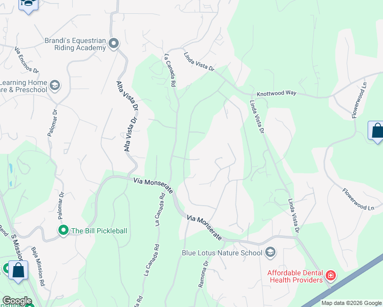 map of restaurants, bars, coffee shops, grocery stores, and more near 1956 Candice Court in Fallbrook