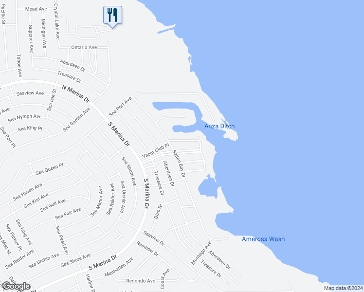 map of restaurants, bars, coffee shops, grocery stores, and more near 944 Flamingo Avenue in Thermal