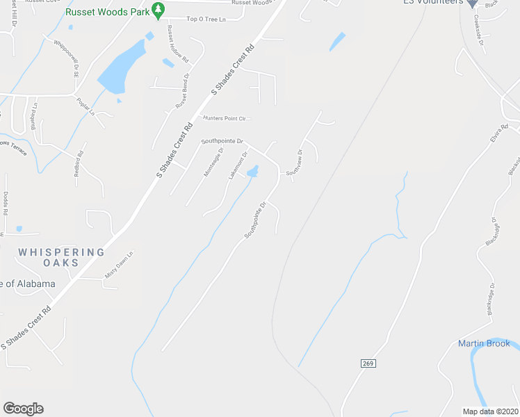 map of restaurants, bars, coffee shops, grocery stores, and more near 1772 Southpointe Drive in Birmingham