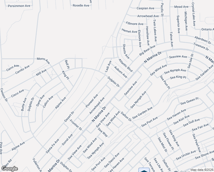 map of restaurants, bars, coffee shops, grocery stores, and more near Arrowhead Avenue in Salton City