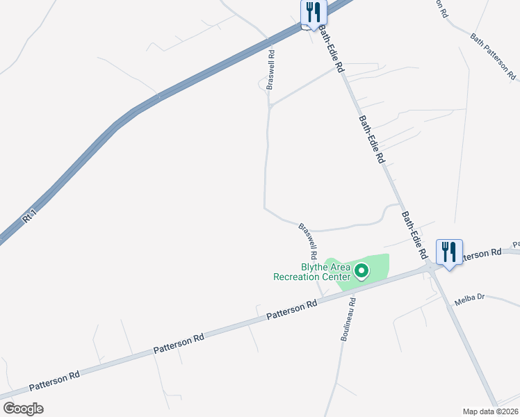 map of restaurants, bars, coffee shops, grocery stores, and more near 4001 Braswell Road in Blythe