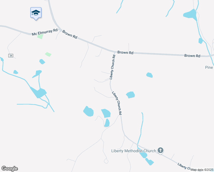map of restaurants, bars, coffee shops, grocery stores, and more near 2040 Liberty Church Road in Hephzibah