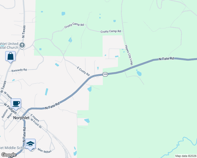 map of restaurants, bars, coffee shops, grocery stores, and more near 511 North Tate Road in El Dorado