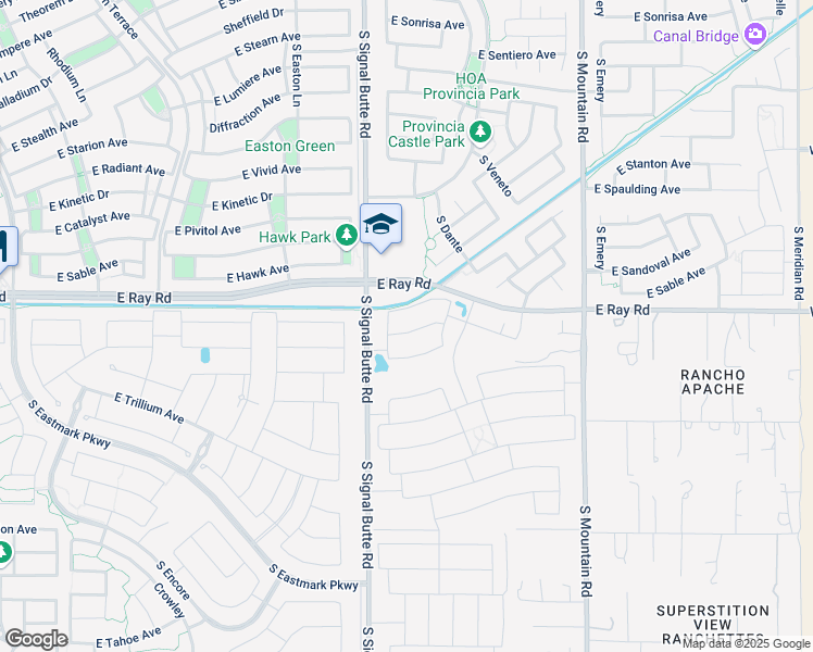 map of restaurants, bars, coffee shops, grocery stores, and more near 10909 East Toluca Avenue in Mesa