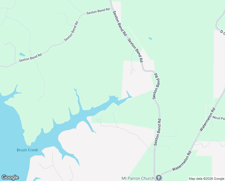 map of restaurants, bars, coffee shops, grocery stores, and more near 11343 Sexton Bend Road in Tuscaloosa