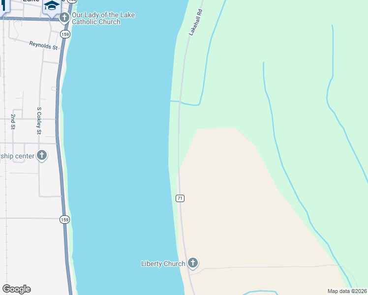 map of restaurants, bars, coffee shops, grocery stores, and more near 1774 Lakehall Road in Lake Village