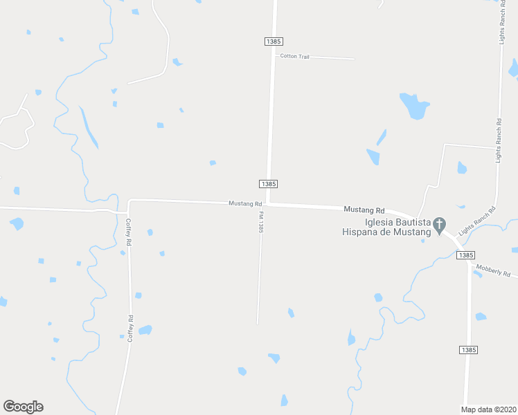 map of restaurants, bars, coffee shops, grocery stores, and more near 13306 Mustang Road in Pilot Point