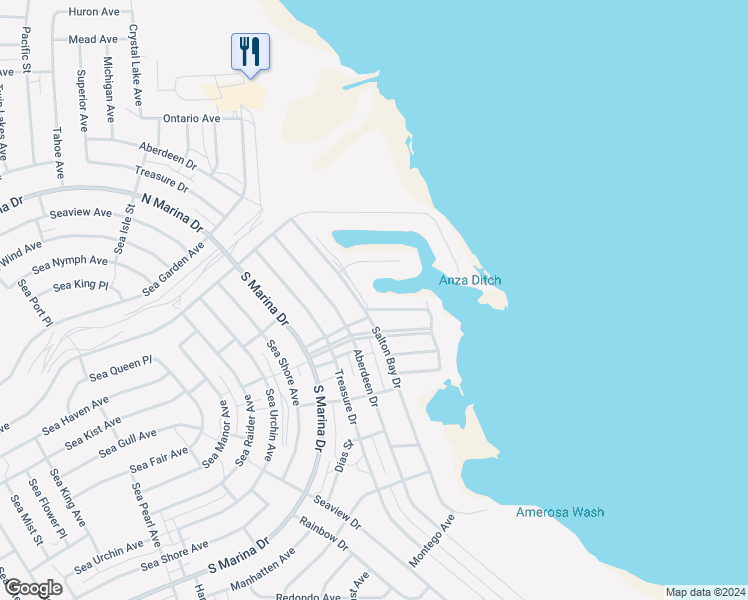 map of restaurants, bars, coffee shops, grocery stores, and more near 950 Flamingo Avenue in Thermal