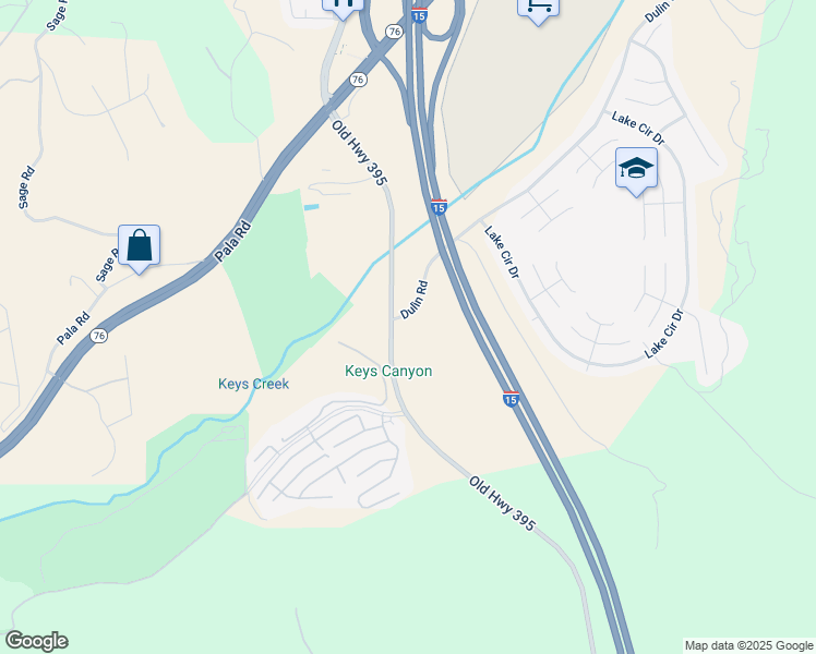 map of restaurants, bars, coffee shops, grocery stores, and more near in Bonsall