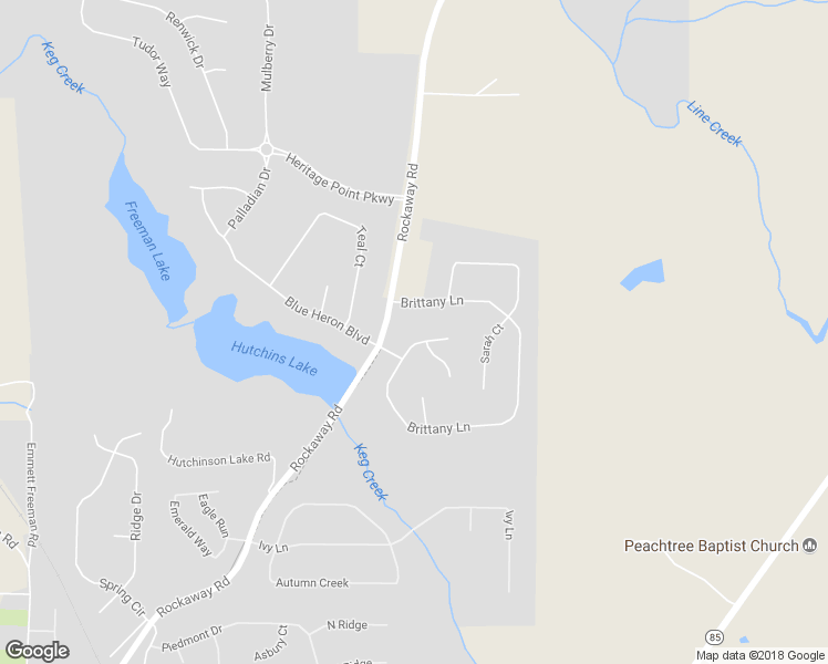 map of restaurants, bars, coffee shops, grocery stores, and more near 106 Brittany Lane in Senoia