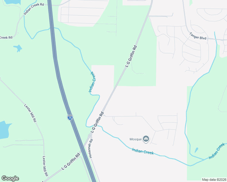 map of restaurants, bars, coffee shops, grocery stores, and more near 433 L G Griffin Road in Locust Grove