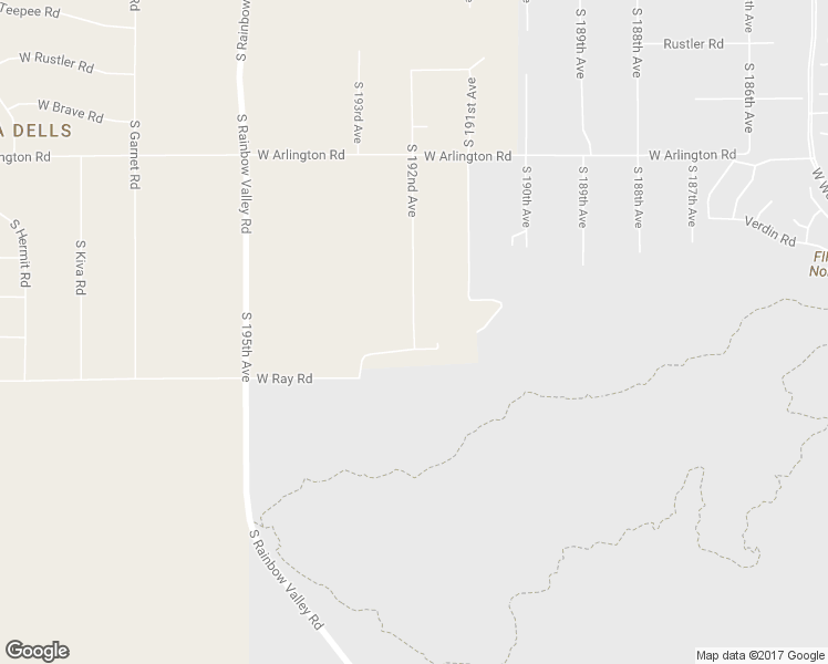 map of restaurants, bars, coffee shops, grocery stores, and more near 13907 South 192nd Avenue in Buckeye