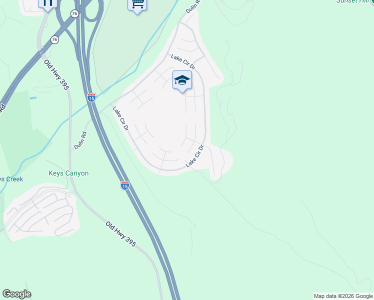 map of restaurants, bars, coffee shops, grocery stores, and more near 3741 Lake Park Road in Fallbrook