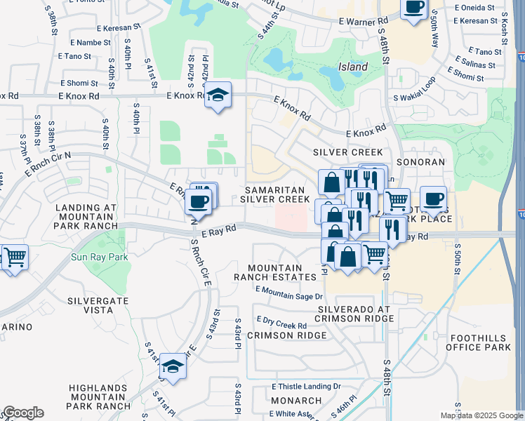 map of restaurants, bars, coffee shops, grocery stores, and more near in Phoenix