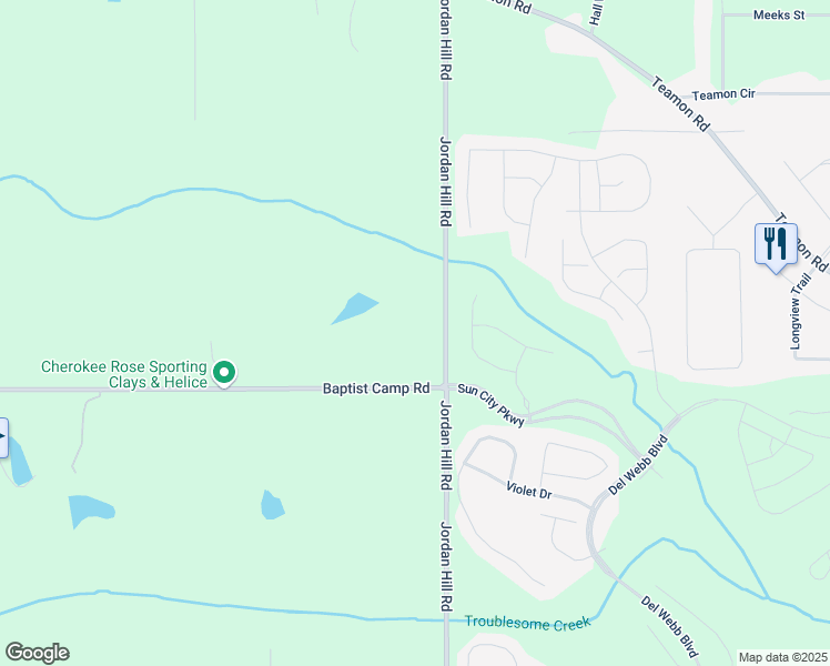 map of restaurants, bars, coffee shops, grocery stores, and more near 1375 Jordan Hill Road in Griffin