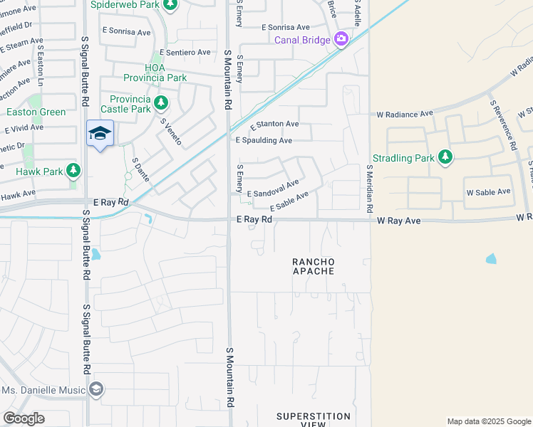 map of restaurants, bars, coffee shops, grocery stores, and more near 11253 East Sable Avenue in Mesa